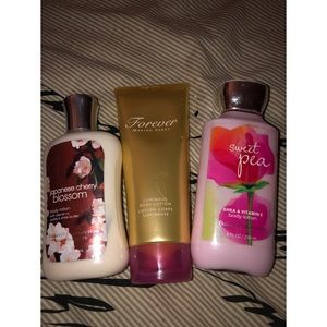 bath & body works lotions & Forever Mariah Carey